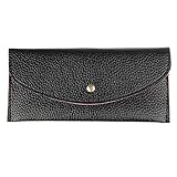 Epic Brand Envelope Clutch Wallet Purse for Women and Teen Girls | Leather Wallets Purses Money Organizers in Various Colors (Black)