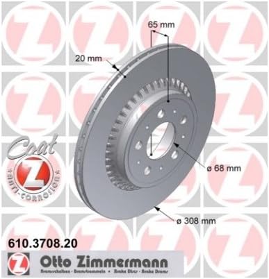 Zimmermann 610 3708 20 Disc Brake Rotor