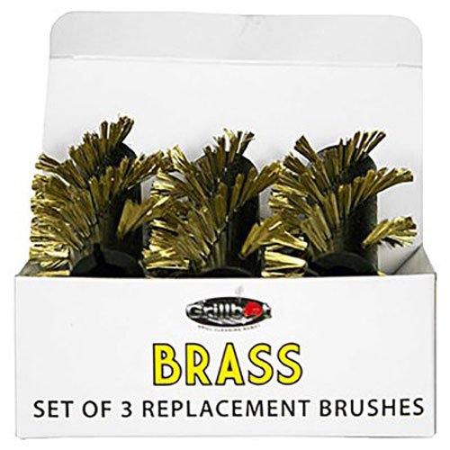 Grillbot GBB201 Replacement Brushes for Grill, Brass