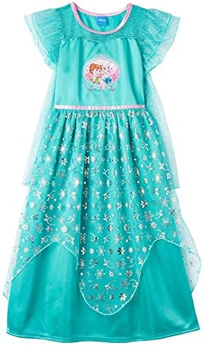 Disney Princess Frozen Elsa and Anna Girls Fantasy Dress Up Nightgown Girls 6
