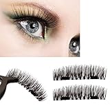 Magnetic Eyelashes, Hometom Reusable False Magnet Eyelashes Ultra-thin 0.2mm Magnetic (B)