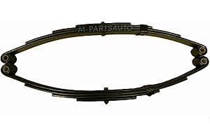 MAT M-Parts Pair of 2 x 25-1/4"L - Double Eye 4 Leaf Spring 3,500LB Capacity per Axle, 1.75" Width x 3.25" High, Nylon Bushing Leaf Spring - 11/16 Eye I.D (1750lb per Leaf Spring) SW4B