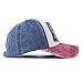 Vankerful Vintage Washed Denim Cotton Sports Baseball Cap for Women and Men Burgundy Navy