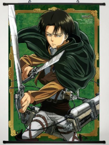 Home Decor Attack on Titan Shingeki no Kyojin Cosplay Wall Scroll Poster Levi / Rivaille / Rival 23.6 X 35.4 Inches-JX16