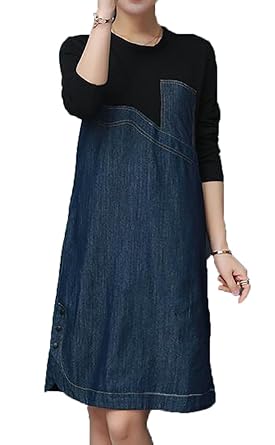 long sleeve denim midi dress