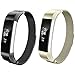 AIUNIT Fitbit Alta Bands Milanese,Fitbit Alta HR Replacement Band Small Large for Women Men Girls Boys, Loop and Magnet-Lock Design Metal Accessories Wristband Strap
