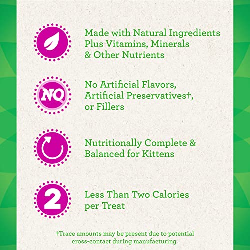 GREENIES FELINE SMARTBITES KITTEN TREATS, CHICKEN FLAVOR, 2.1 OZ. POUCH