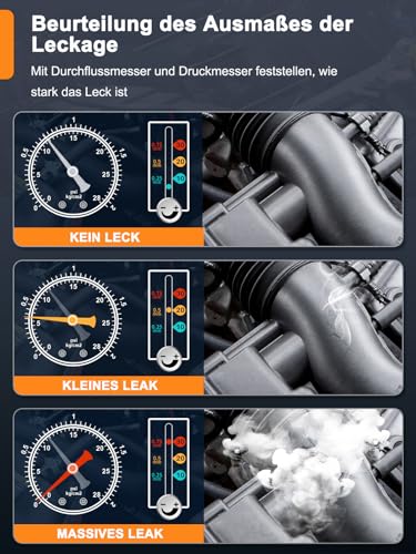 FOXWELL EVAP Car Fog Machine ST203, Professional Dual Modes Smoke Machine, Car Leak Detector with Pressure Indicator & Flow Indicator for Real-time Data, Air Pump 16 L/Min, Complete Kit for 12 V Vehicles