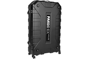 Topeak PakGo EX Plus Hard Shell Bike Travel Case – Lightweight & Protective Bicycle Luggage with Wheels, Fits Most Road, Grav