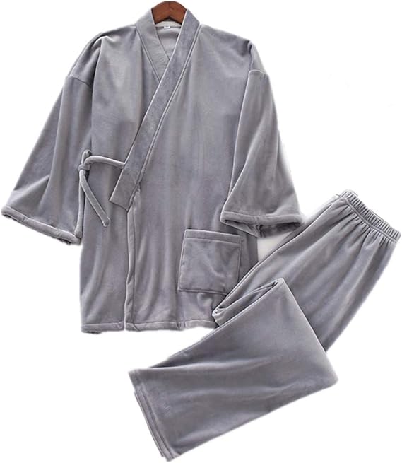 Amazon Slmjmy パジャマ レディース 寝巻き ルームウェア 前開 もこもこ お寝巻 ねまき 浴衣 パジャマ コットン 甚平 部屋着 浴衣 和風 秋冬 暖かい 浴衣 通販