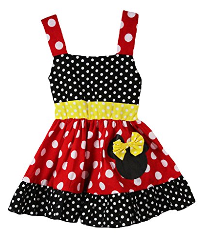 Wholesale Princess Red & Black Sleeveless Minnie Mouse Halloween Costume