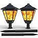 Lampat Solar Lights, Waterproof Flickering Flames Torches Lights Outdoor Landscape Decoration Lighting Dusk to Dawn Auto On/Off Security Torch Light for Garden Patio Deck Yard Driveway, 2 Pack