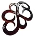 Parcelona French Wide Flower Tortoise Shell Brown Bun or Ponytail Bun Holder Hair Slider Pin Thru Clip with Stick