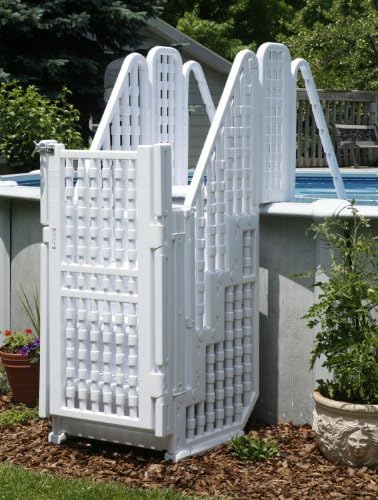 Above-Ground Pool Steps, Ladder w/ Gate & Lock