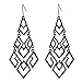 D EXCEED Women's Gold Cutout Diamond Chandelier Tiered Dangle Earrings, 3.15