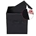 SONGMICS Storage Bins Cubes Baskets Containers with Dual Non-woven Handles for Home Closet Bedroom Drawers Organizers, Flodable, Black, Set of 6 UROB26H