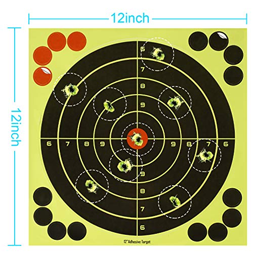 Splatter Shooting Targets - Reactive Adhesive Stickers For BB Guns & Airsoft (20 Sheets)