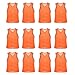 Unlimited Potential Nylon Mesh Scrimmage Team Practice Vests Pinnies Jerseys for Children Youth Sports Basketball, Soccer, Football, Volleyball (12 Pack, Orange, Youth)