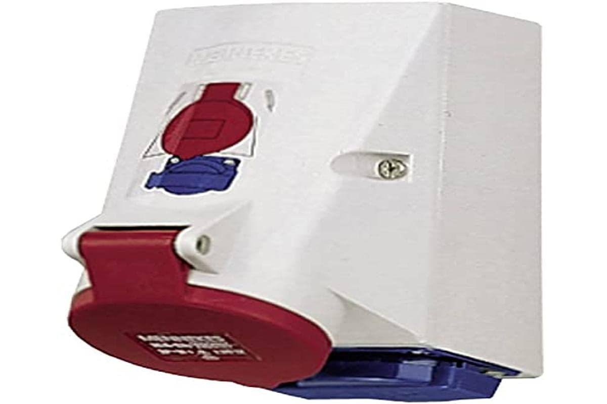 Mennekes 1649 1pc (S) Electric Cable Connector – Electrical Cables Connectors (Right, Blue, Red, White, IP44, 1 pc (S))