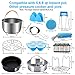 Instant Pot Accessories Set - Instapot Accessories Compatible with 6 qt 8 Quart Insta Pot w/Steamer Baskets,Springform Pan,Egg Bites Mold/Separator/Rack,Kitchen Tongs,Cheat Sheet Magnets - 17 PCS