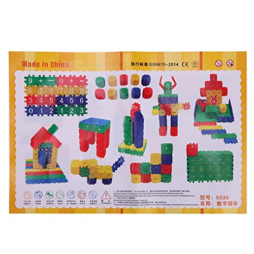 Chinatera Plastic Number Pattern Building Blocks Educational Toy Kids Gift Sets