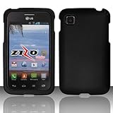 LG OPTIMUS DYNAMIC 2 L39C BLACK FULL RUBBERIZED COVER SNAP ON HARD CASE from [ACCESSORY ARENA]