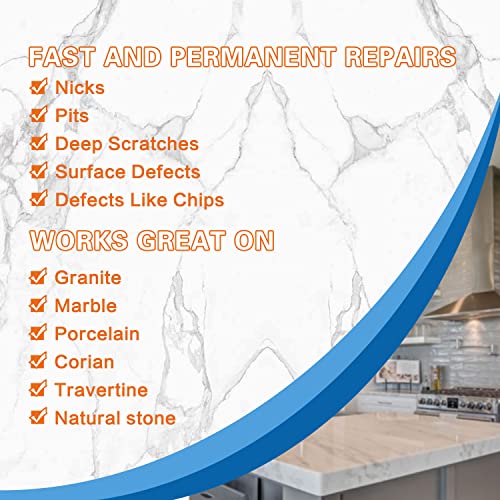 Granite Repair Kit, Marble and Quartz Countertops Repair Kit Fix