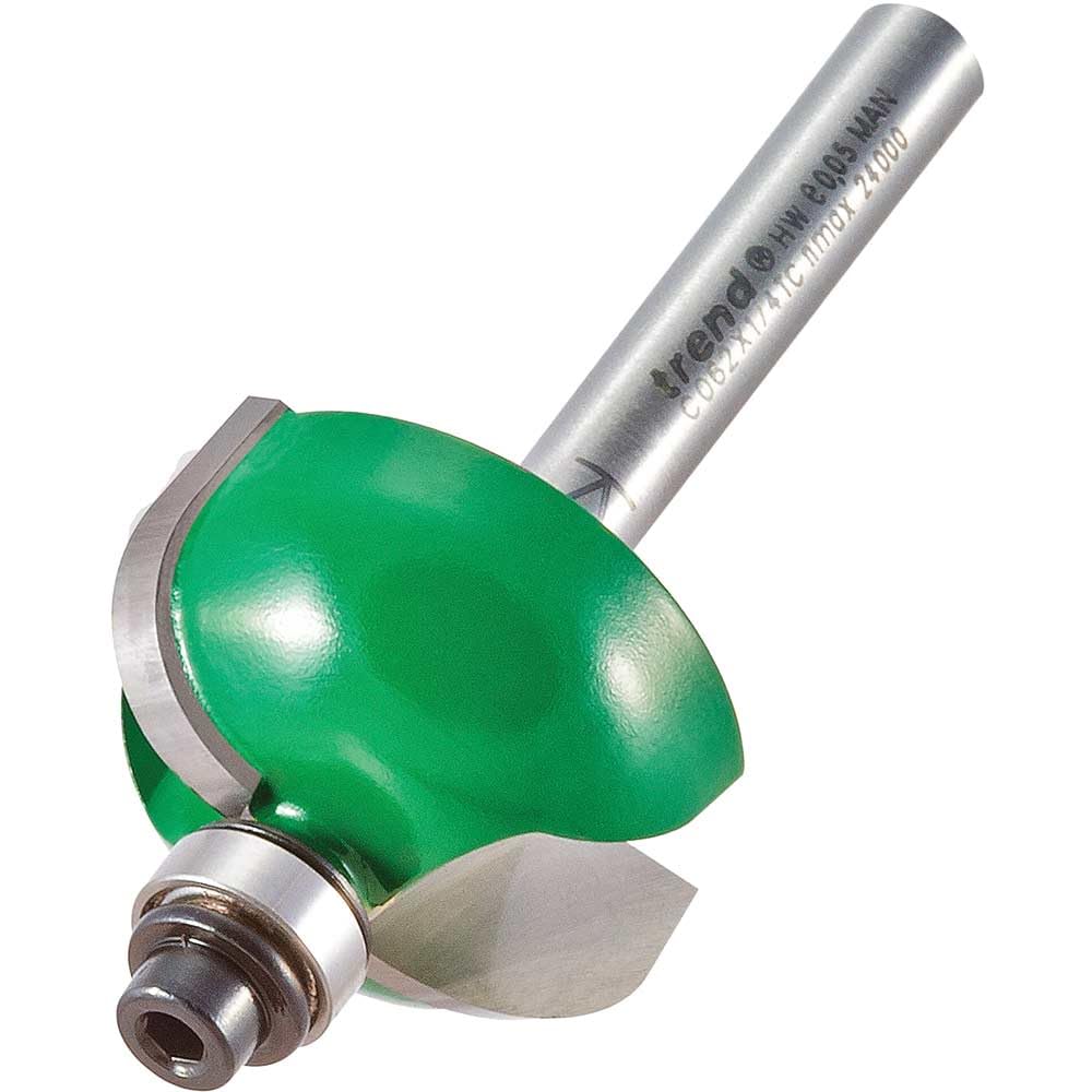 Trend CraftPro Cavetto Router Cutter, 1/4 Inch Shank, 9.5mm Radius and 28.5mm Cut Diameter, Tungsten Carbide Tipped, C062X1/4TC
