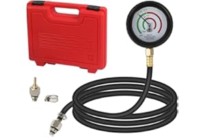 DUOYI Exhaust Back Pressure Tester 2.5" HD Pressure Gauge Exhaust Back Pressure Gauge Kit with 6ft Hose Oil Pressure Gauge Shockproof Rubber Cover Exhaust Pressure Gauge,Car Exhaust Pressure Tester