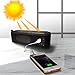 Solar Power Bluetooth Speaker Nuboom Outdoor w. 55+ Hours Playtime, 10W Stereo Subwoofer Bass 4400mAh Power Bank MicroUSB/Solar Charged IPX5 Splashproof and Bluetooth 4.0 Connection (Surface Black)