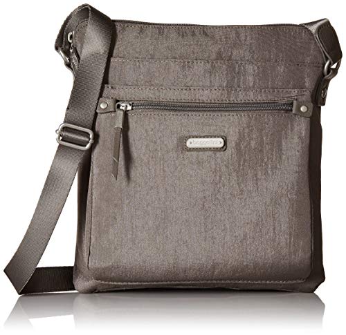 Baggallini Go Bagg da donna con cinturino RFID, Sterling Shimmer, Einheitsgröße