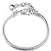 JMQJewelry Love Heart Lobster Clasp Snake Chain Bracelets Charms for Brcaelets Women Jewelry