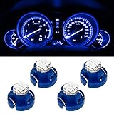 Partsam 4x Blue 1206 SMD T3 Neo Wedge SMD LED Cluster Hvac Climate Heater Controls Ac Lights Bulbs 8mm