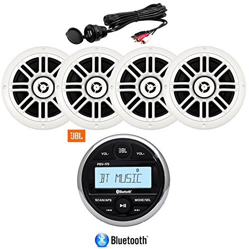 Buy New JBL PRV175 Guage Style AM/FM/USB Bluetooth Yacht Stereo Player, With 4 X 6.5" Inch White