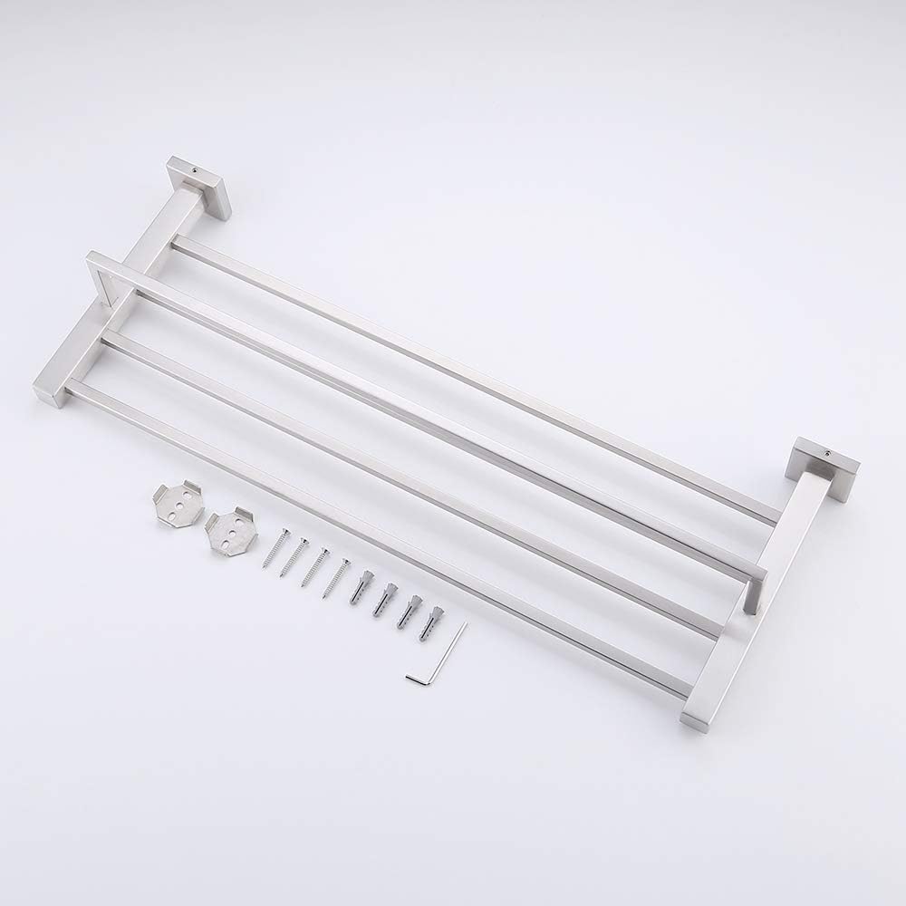 KES Baño Doble Estante Toalleros de Barra Montaje en Pared ...