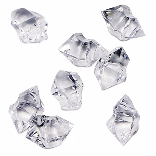 Neworkg 500 Pieces Acrylic Clear Ice Rock Crystals Treasure Gems for Table Scatters, Vase Fillers, Event, Wedding, Birthday Decoration Favor, Arts & Crafts - Thumbnail 4