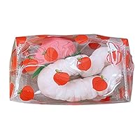 duotanyi Transparent PVC Fruit Print Cosmetic Wash Bag Women Travel Toiletry Storage Case Honey Peach#
