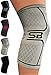 SB SOX Compression Knee Brace - Great Support That Stays in Place - Perfect for Recovery, Everyday Use - Best Treatment for Pain Relief, Meniscus Tear, Arthritis (Gray/Black, Medium)