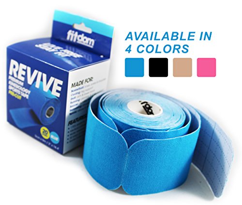 Premium Kinesiology Sports Physiotherapy Precut Tape + BONUS Step by Step Instructional Guide. FDA Approved. Best Therapeutic Taping for Knee, Shoulder, Elbow & More, Promotes Recovery & Support