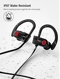 Otium - Auriculares inalámbricos con Bluetooth, los mejores auriculares deportivos, impermeables IPX7, estéreo, para gimnasio, correr, 9 horas de reproducción, cancelación de ruido