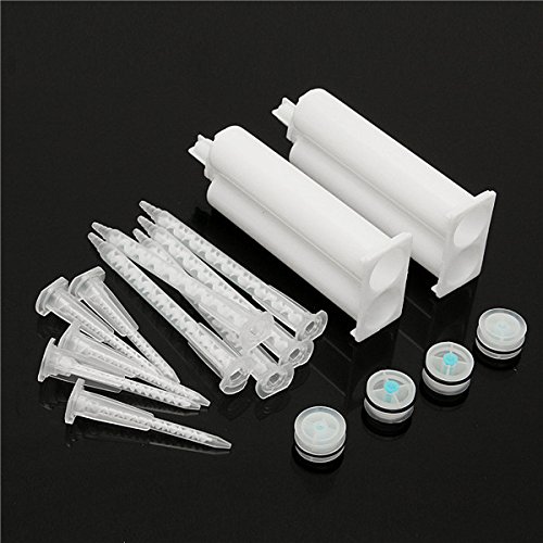 ChaRLes 12Pcs Pp Static Mixer Epoxy Resin Dispenser 50Ml Ab Dual Cartridge with Piston
