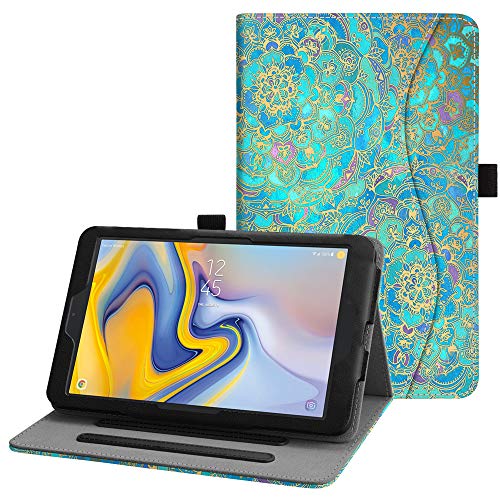 Fintie Case for Samsung Galaxy Tab A 8.0 2018 Model SM-T387 Verizon/Sprint/T-Mobile/AT&T, Multi-Angle Viewing Stand Cover with Packet, Shades of Blue