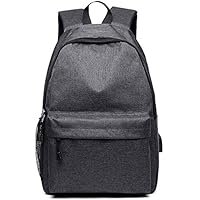 WDDH Backpack for School,Unisex Fashion College School Bookbag Daypack Shoulder Bag Laptop Backpack with USB Charging Port