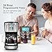 Drip Coffee Machine, IKICH 12 Cup Coffee Maker, 24h Programmable Smart Drip Coffeemaker Coffee Brewer with Glass Thermal Carafe, Permanent Filter and Stainless Steel Decoration for Home and Office