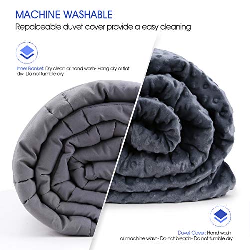 htovila Weighted Blanket 10 lbs 48"x72" for Kids& Adults, Heavy Blanket