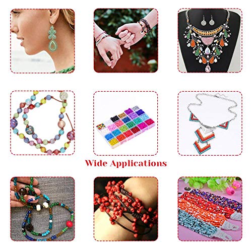 Beads for Bracelets, Anezus 7200 Pcs 4mm Pony Seed Beads Bracelet Beads Small Glass Rainbow Beads for Bracelet Jewelry Making - Thumbnail 5