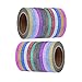 Outus 24 Pieces Washi Tapes Glitter Crafting Tape Art Tapes Masking Tape for Arts Crafts and DIY, 12 Colors