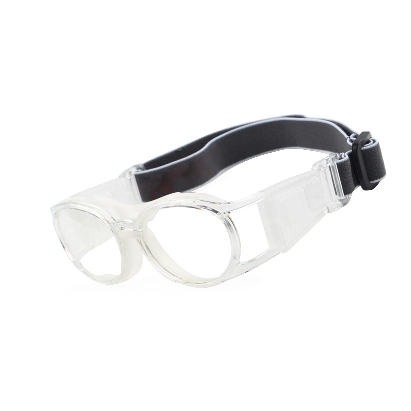 EnzoDate Retro Basketball Goggles Volleyball Football Slimfit Safety Glasses (Transparent)