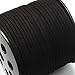 Pandahall 1 Roll (100 Yards,300 Feet) Micro-Fiber Faux Leather Suede Cord String with Roll Spool,2.7x1.4mm (Black)