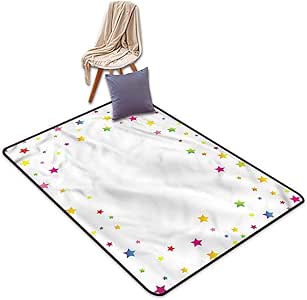 Alfombra para Sala de Estar, Estrellas mágicas Coloridas, Alfombra de